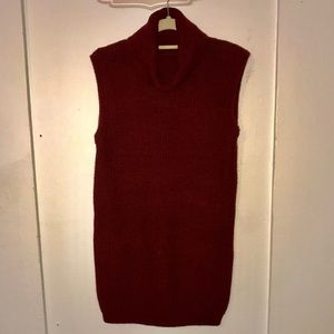 Burgundy Knit Sweater Dress
